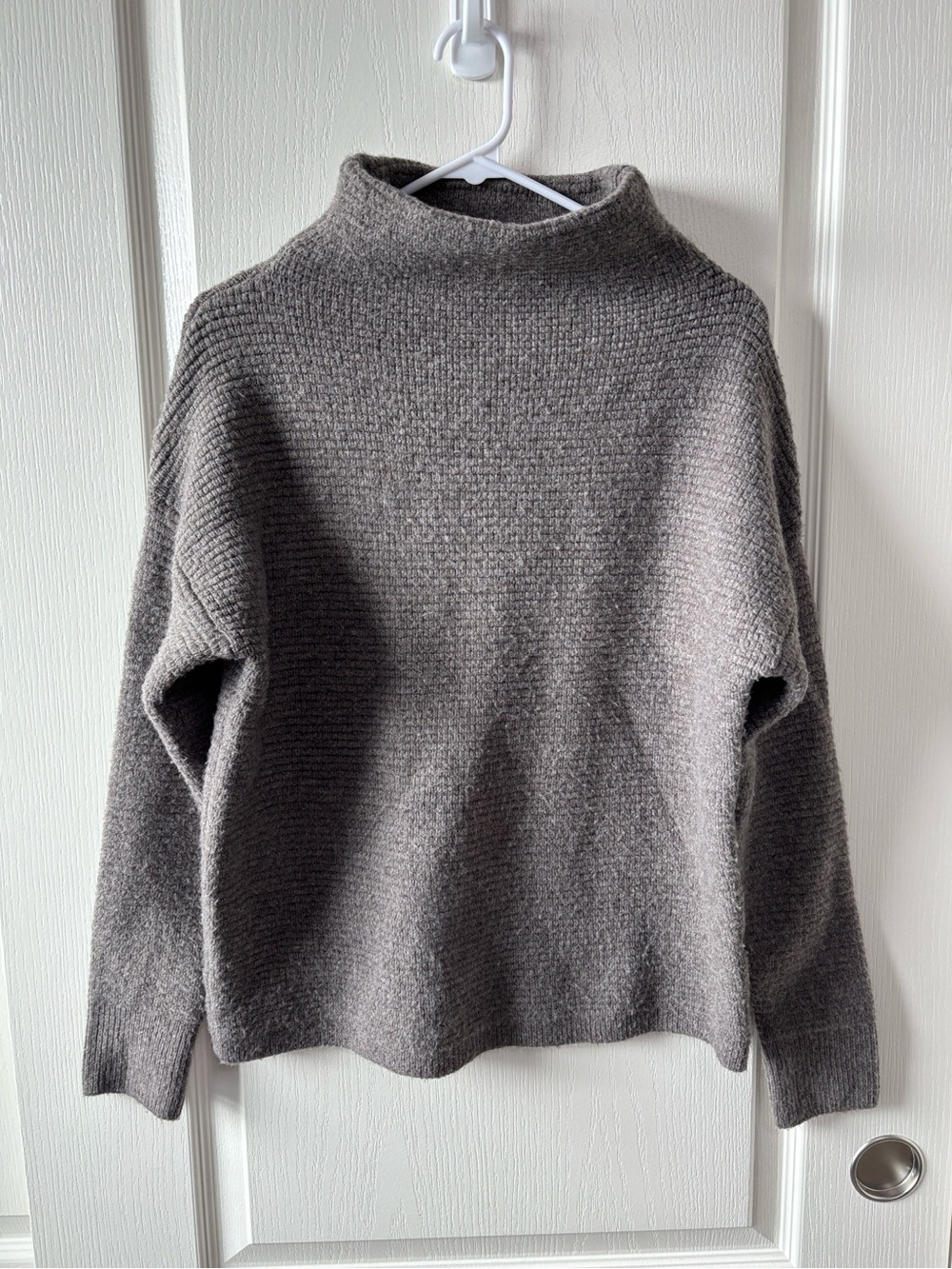 Madewell Southfield Mockneck Sweater Gray Wool Blend Womenβs Size XS